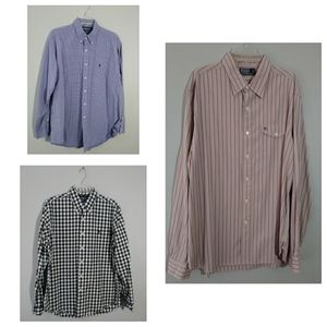 Bundle of 3 Polo Ralph Lauren long sleeve button down mens shirts sz L